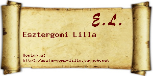 Esztergomi Lilla névjegykártya