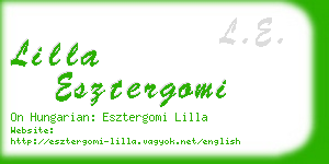lilla esztergomi business card